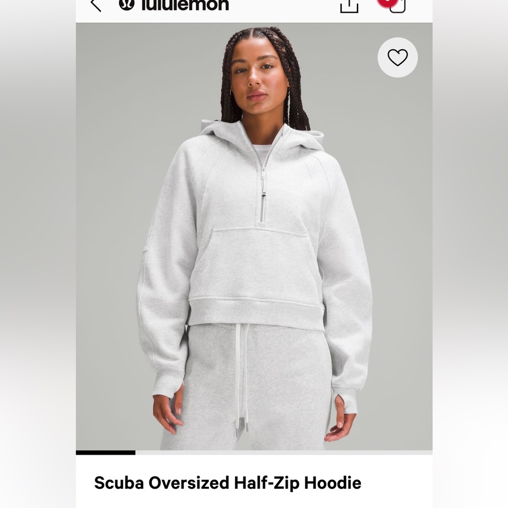 Lululemon oversized scuba half zip hoodie, XL/XXL, NWOT